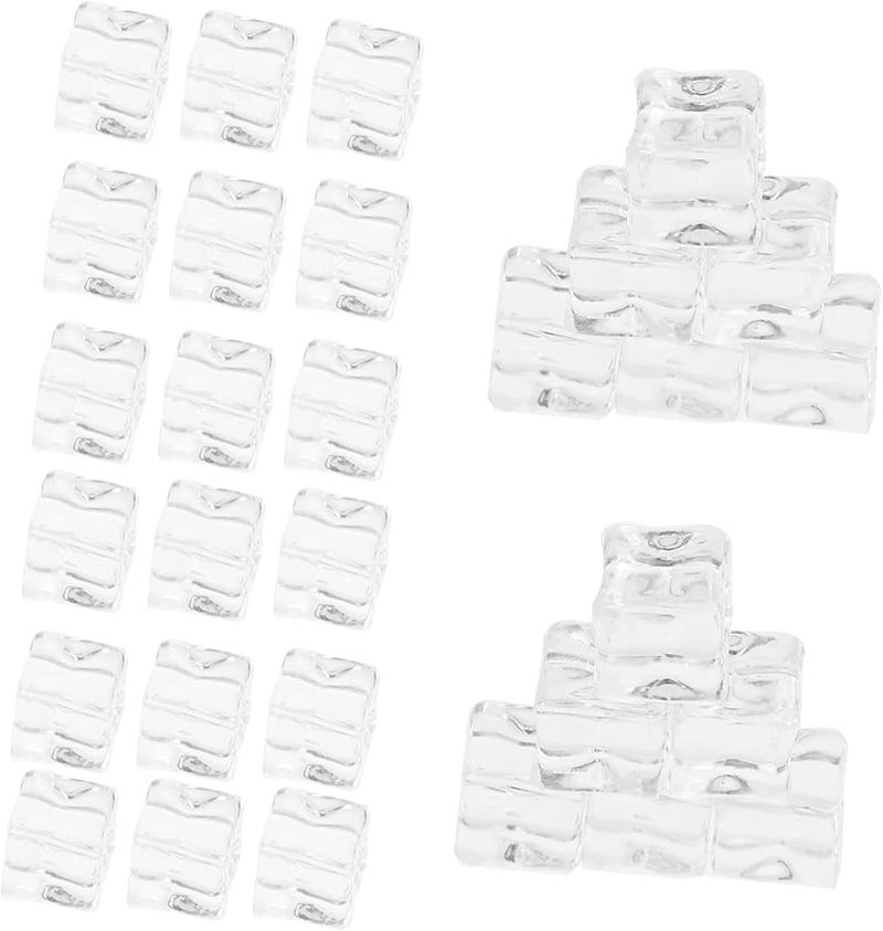 GLEAVI 200Pcs Reusable Fake Ice Cubes Irregular Design Photography Props Crafts Decor - Image 1